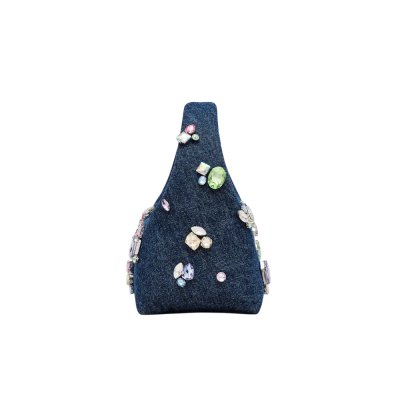 THE GEM DENIM MINI SACK BAG